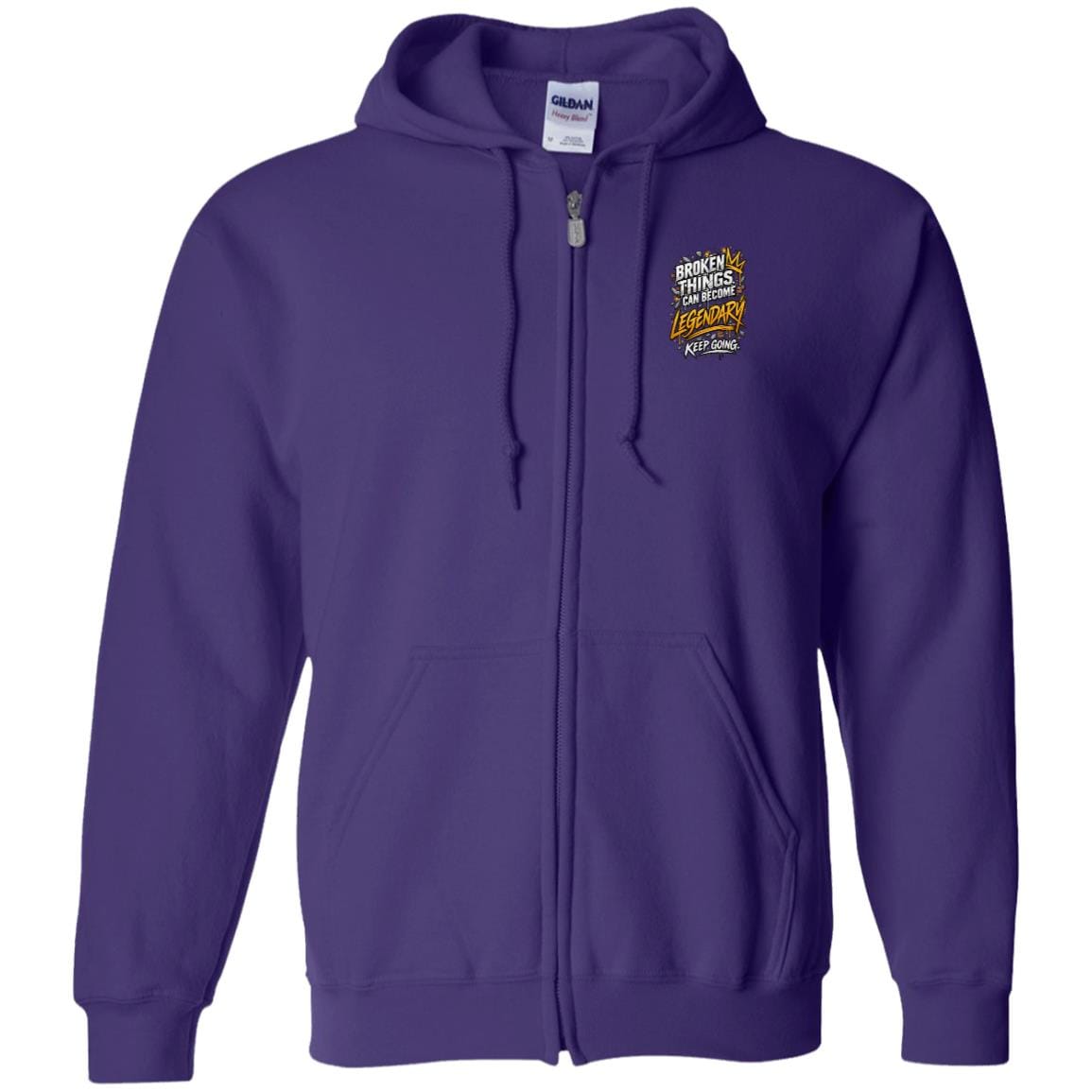 Recovery Zip Hoodie | Inspiring Sobriety |  Broken Things Can Become Legendary