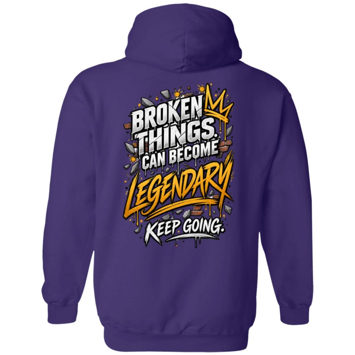 Recovery Zip Hoodie | Inspiring Sobriety |  Broken Things Can Become Legendary