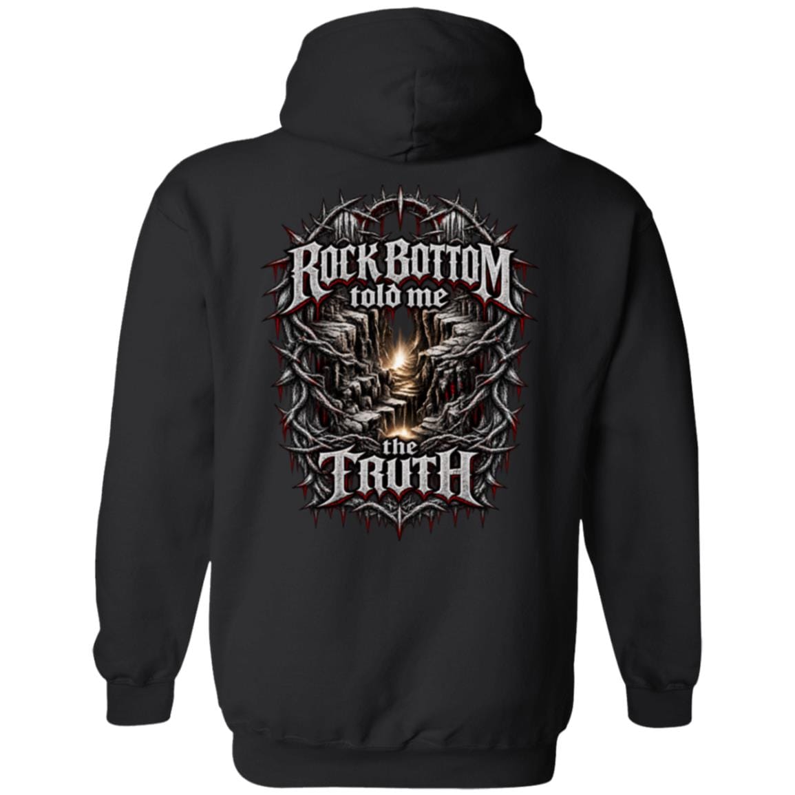 Recovery Zip Hoodie | Inspiring Sobriety |  Rock Bottom Told Me The Truth