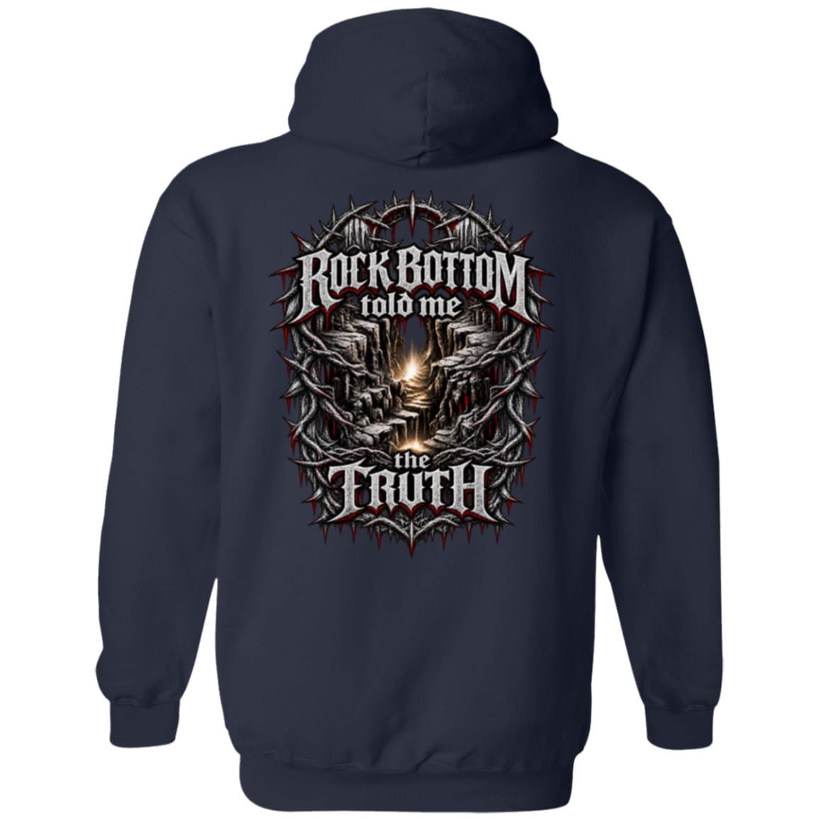 Recovery Zip Hoodie | Inspiring Sobriety |  Rock Bottom Told Me The Truth