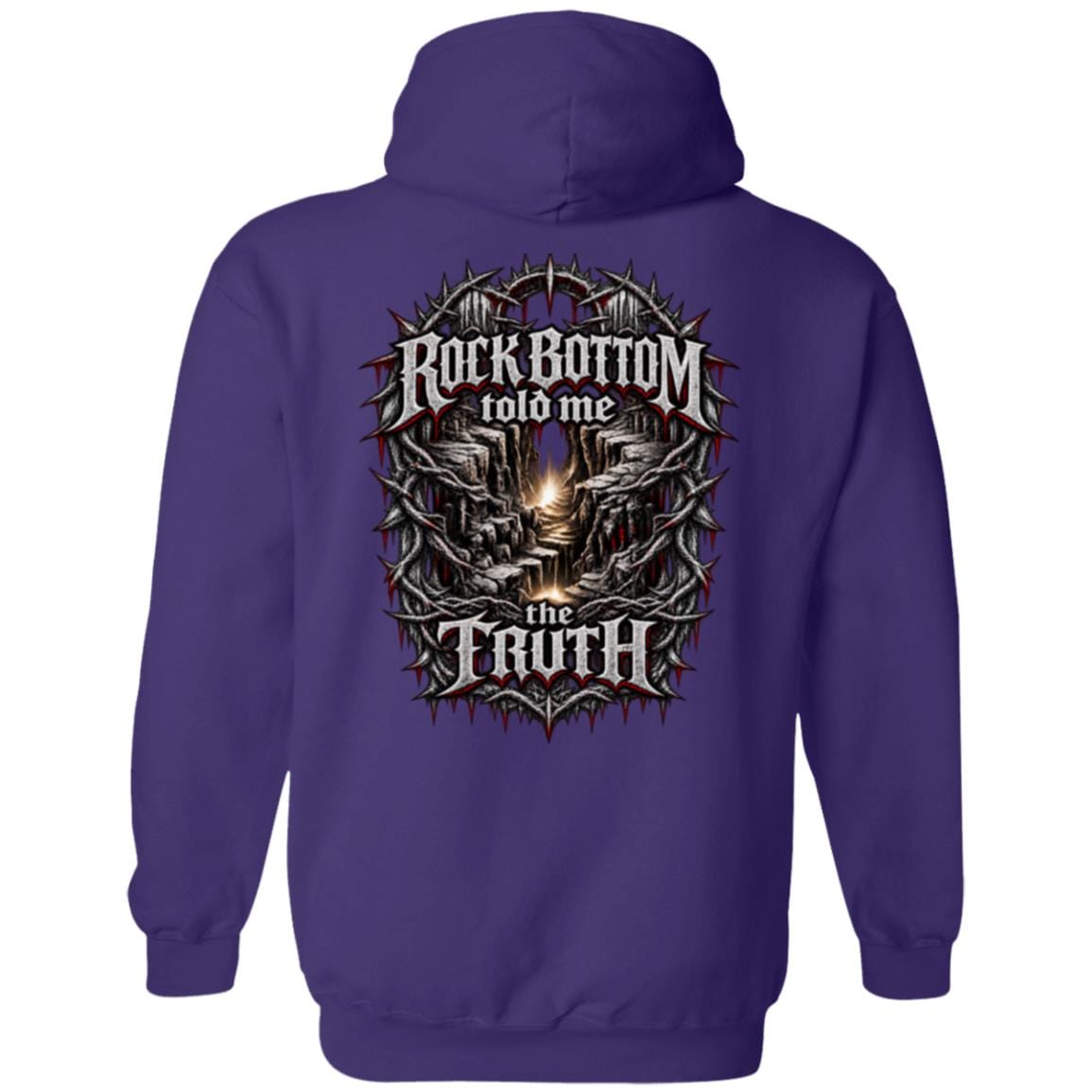 Recovery Zip Hoodie | Inspiring Sobriety |  Rock Bottom Told Me The Truth