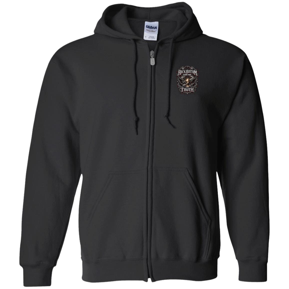 Recovery Zip Hoodie | Inspiring Sobriety |  Rock Bottom Told Me The Truth
