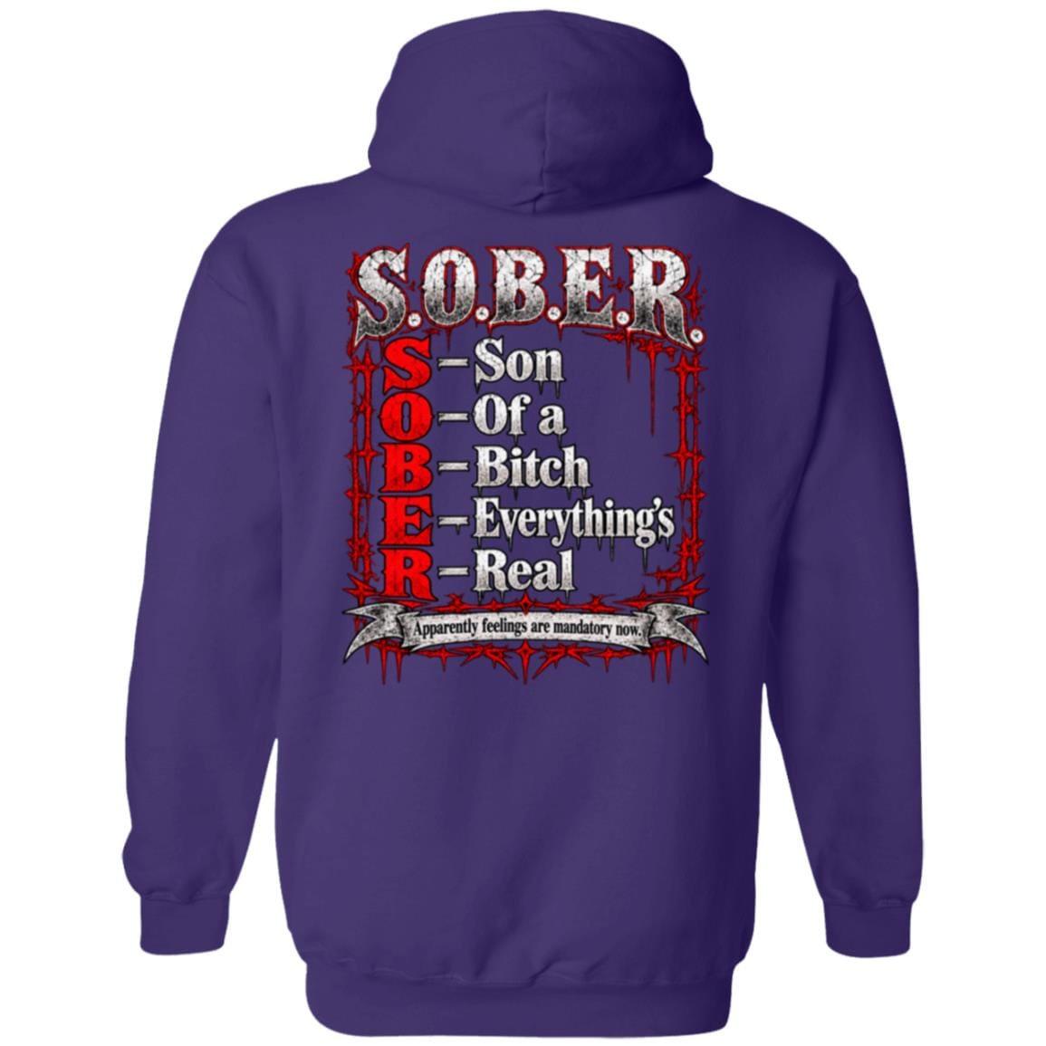Recovery Zip Hoodie | Inspiring Sobriety |  SOBER Acronym