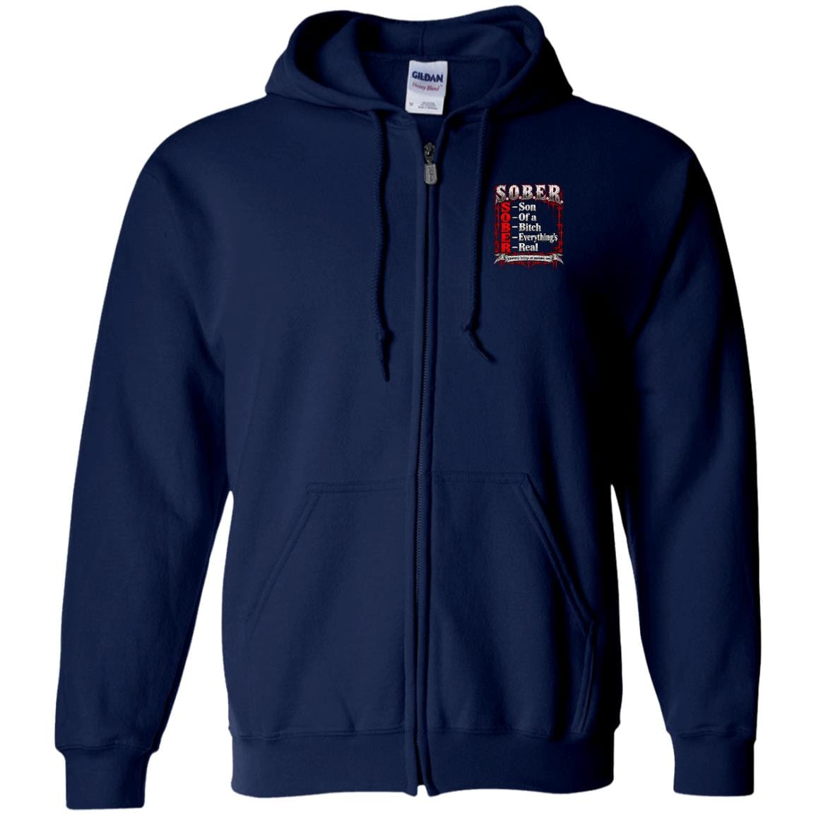 Recovery Zip Hoodie | Inspiring Sobriety |  SOBER Acronym