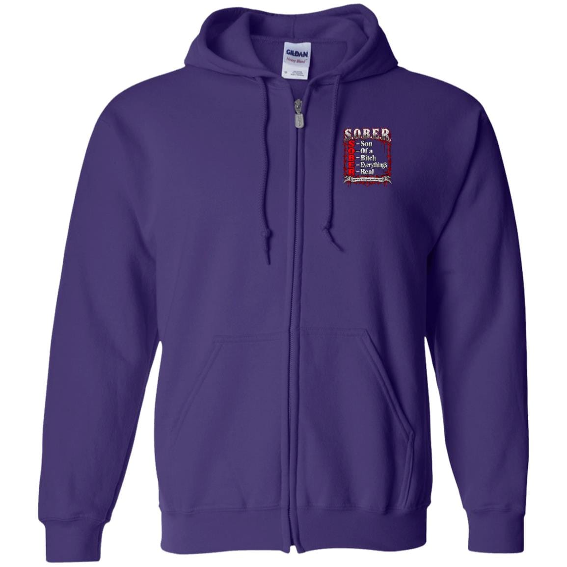 Recovery Zip Hoodie | Inspiring Sobriety |  SOBER Acronym