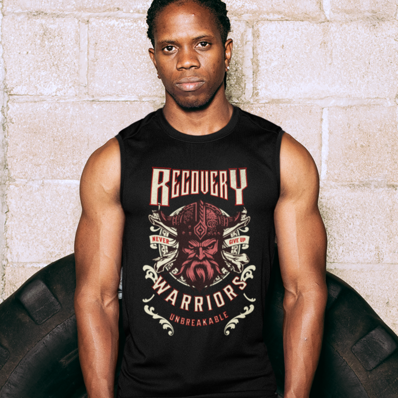 Mens Recovery Tank | Inspiring Sobriety |  Recovery Warriors Unbreakable