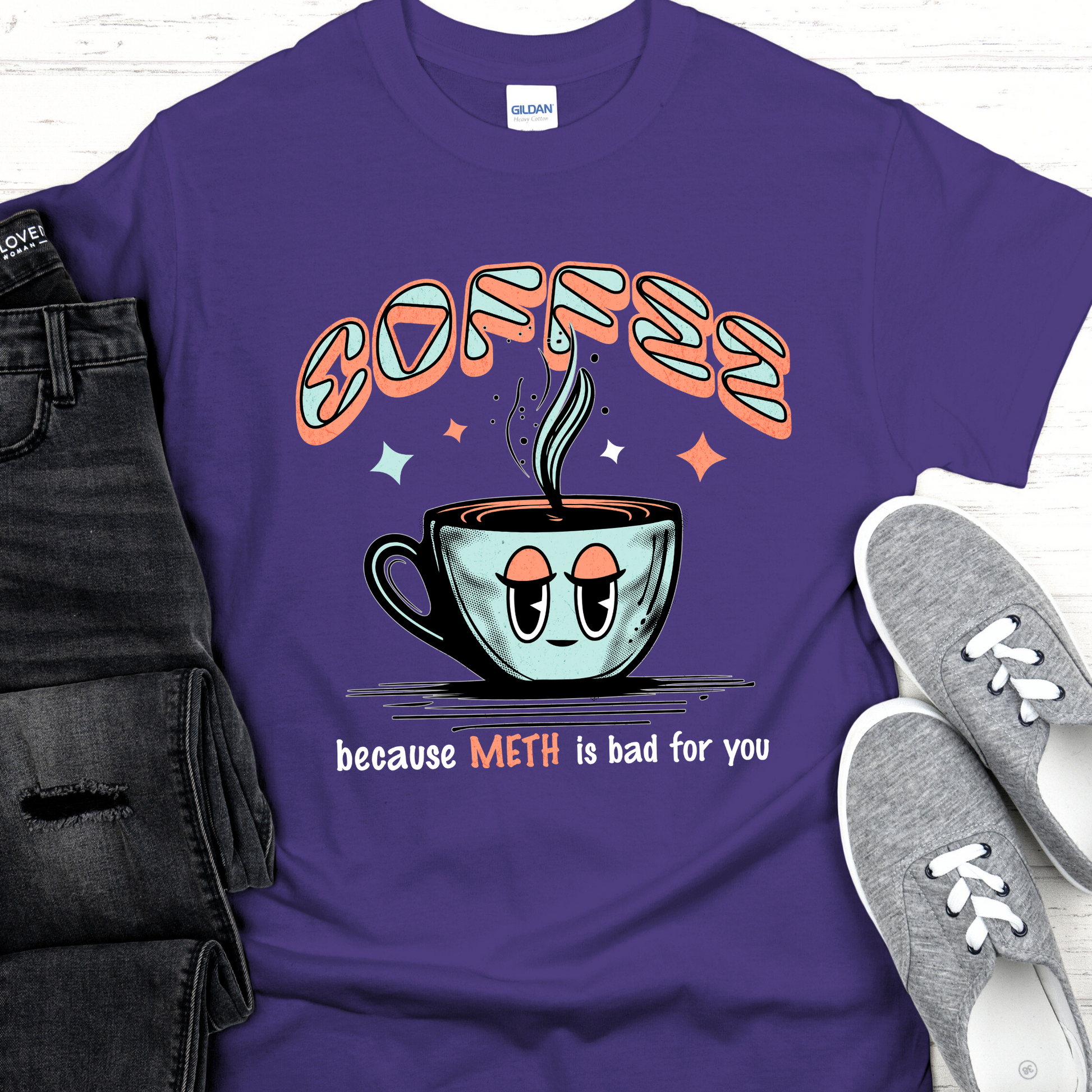 Custom Recovery T-Shirt | Inspiring Sobriety |  Coffee Because (DOC) Is Bad For You