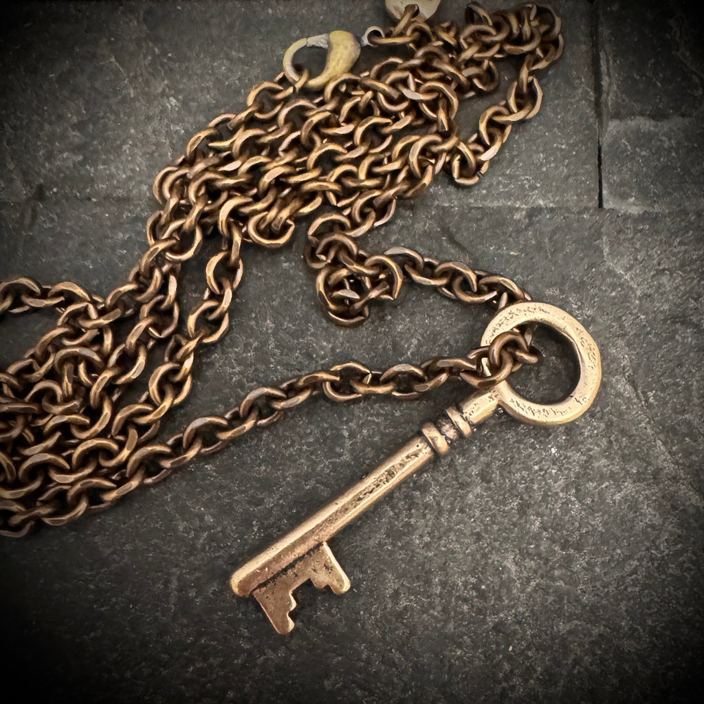 Rustic Bronze Key Pendant I Inspiring Sobriety and Johnny LTD