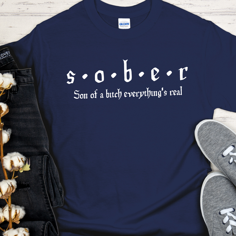 Unisex Recovery T-Shirt | Inspiring Sobriety |  S.O.B.E.R.