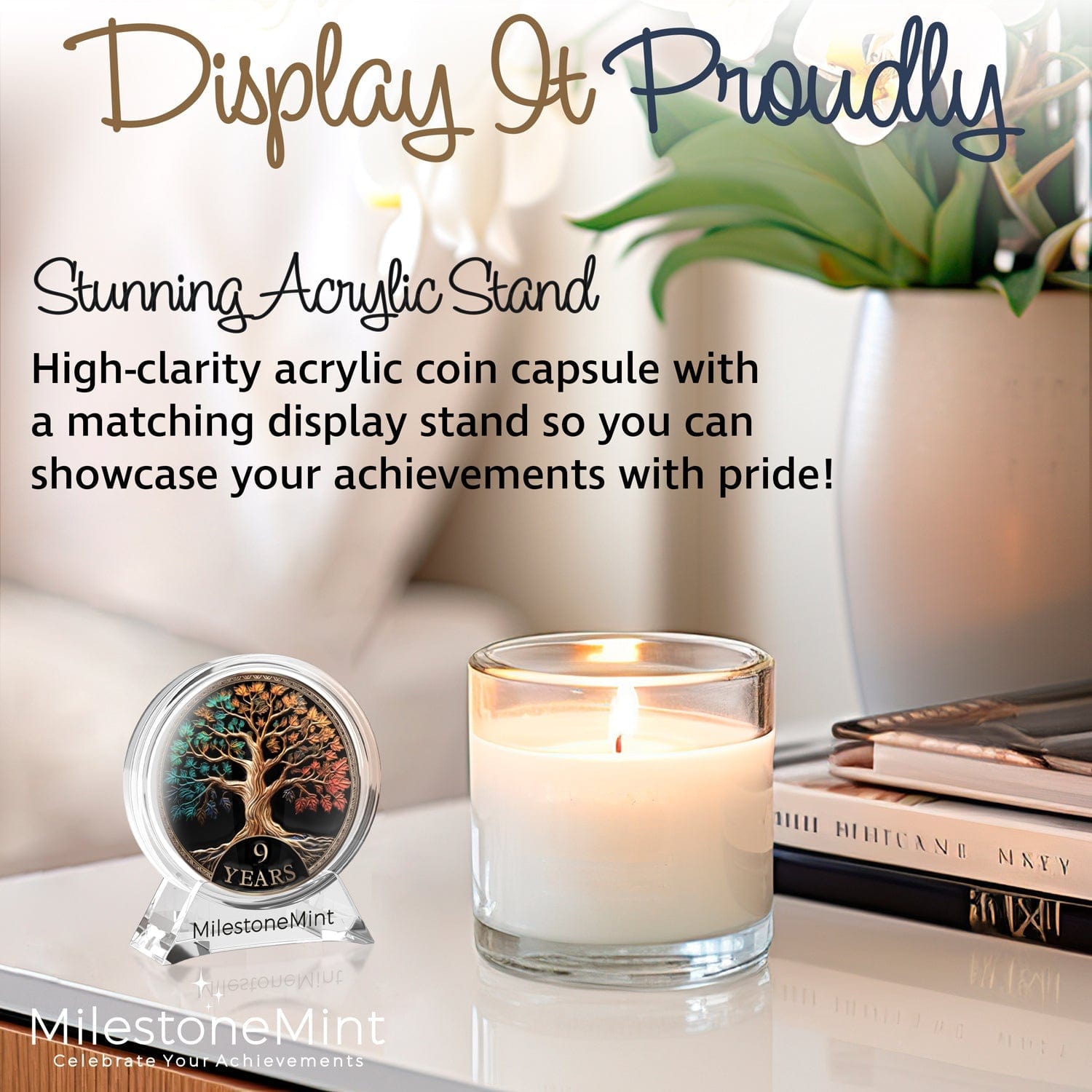 Tree of Life Affirmation Sobriety Coin Gift Set - Multicolor