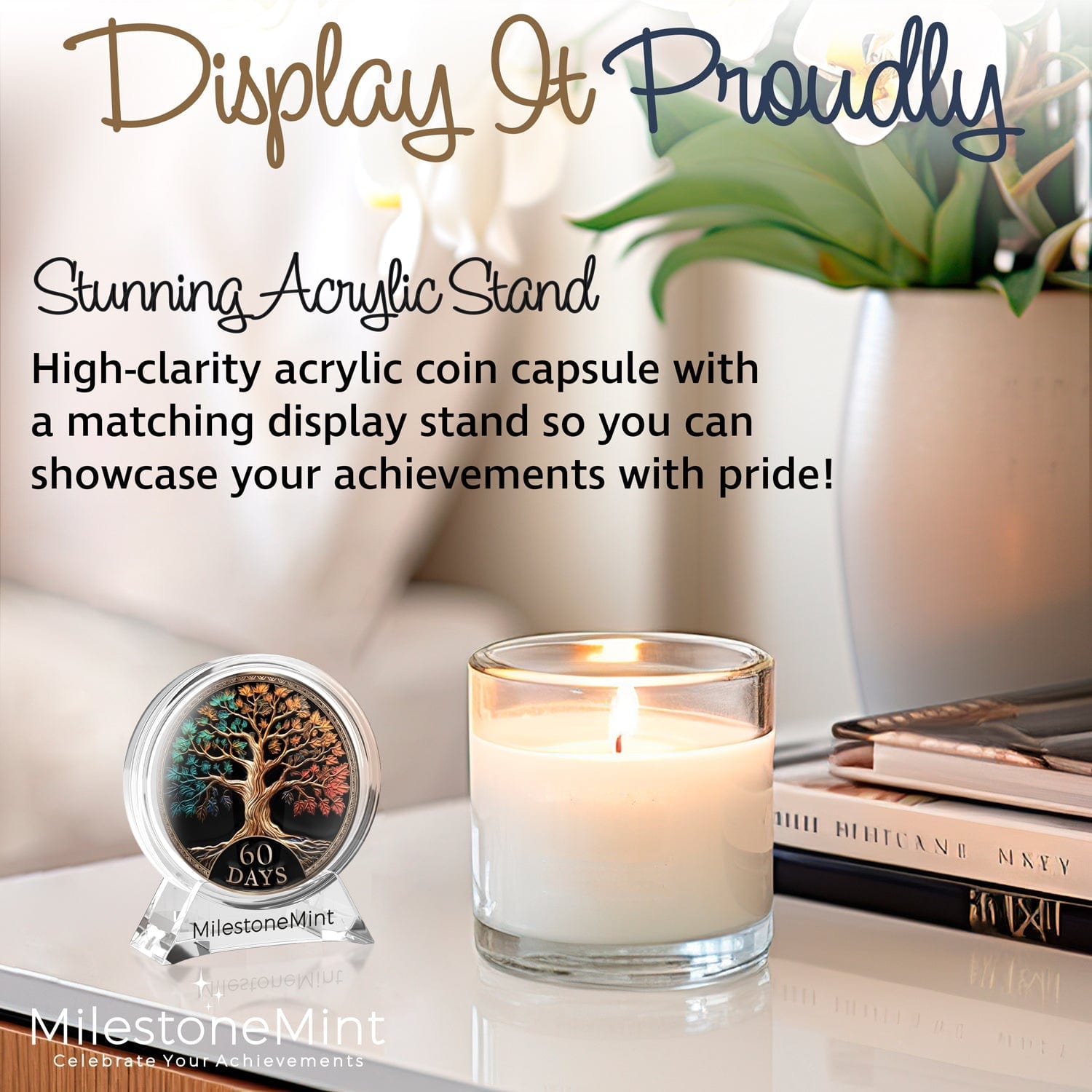 Tree of Life Affirmation Sobriety Coin Gift Set - Multicolor