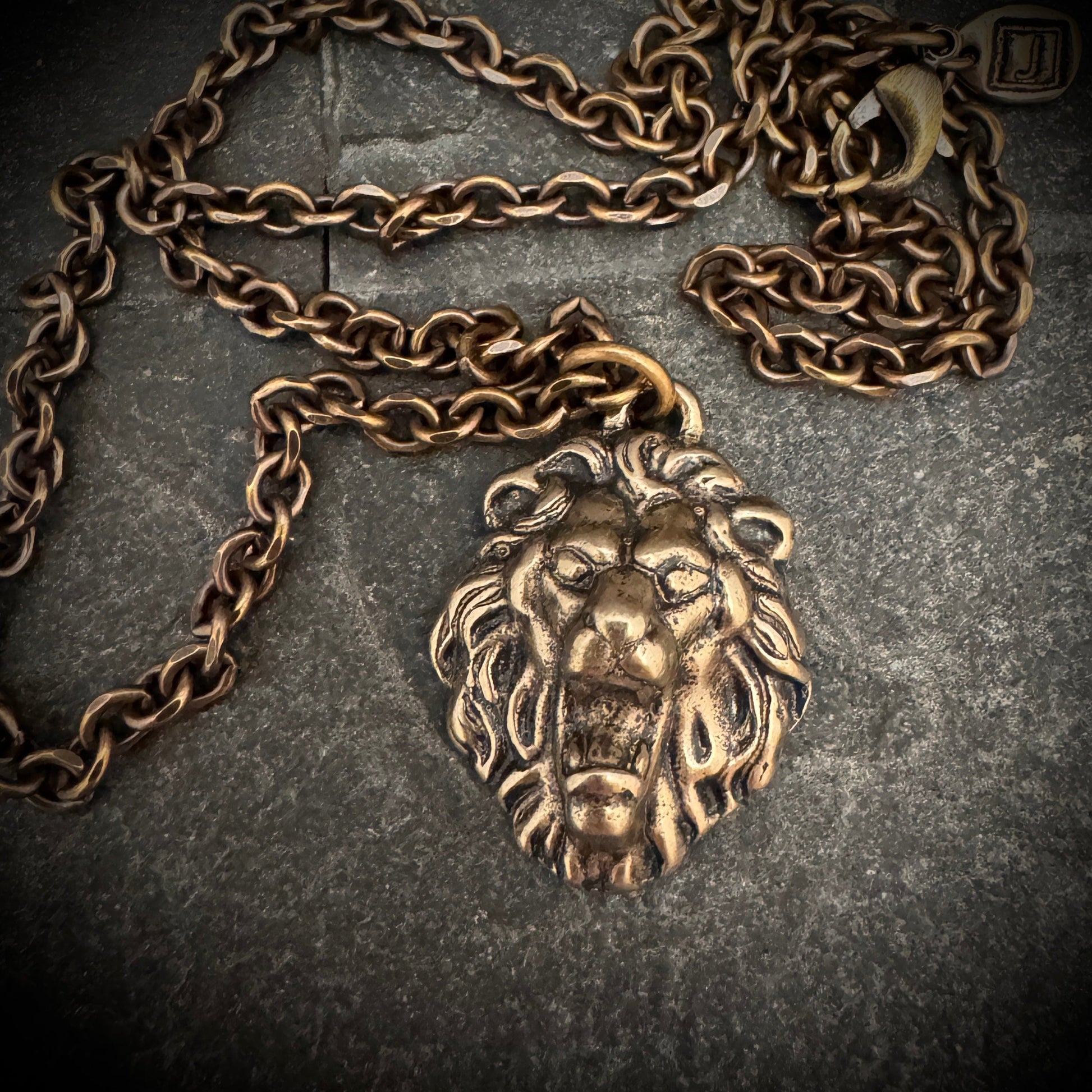 Vintage Bronze Lion Pendant | Inspiring Sobriety and Johnny LTD