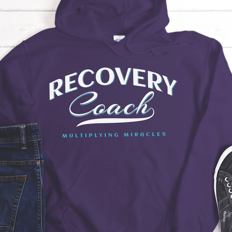 purple Recovery Hoodie | Inspiring Sobriety |  Recovery Coach