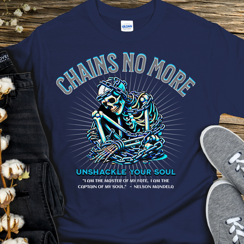 navy Recovery T-Shirt | Inspiring Sobriety |  Chains No More