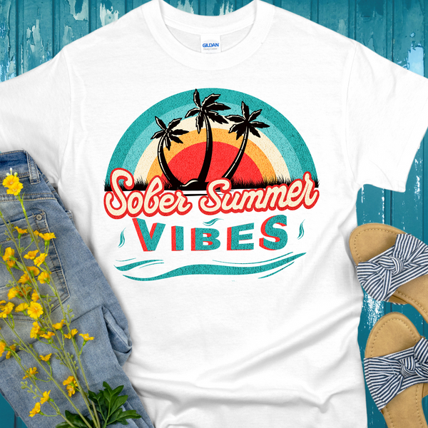 white Recovery T-Shirt | Inspiring Sobriety |  Sober Summer Vibes