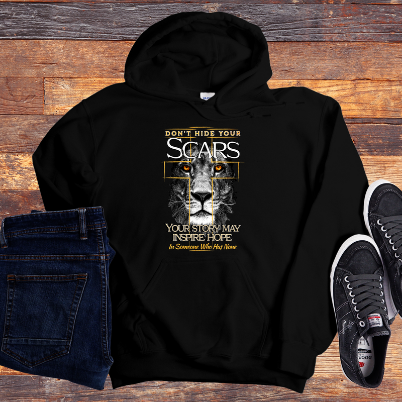 inspirational Recovery Hoodie | Inspiring Sobriety | Don't Hide Your Scars your story may inspire hope in someone who has none