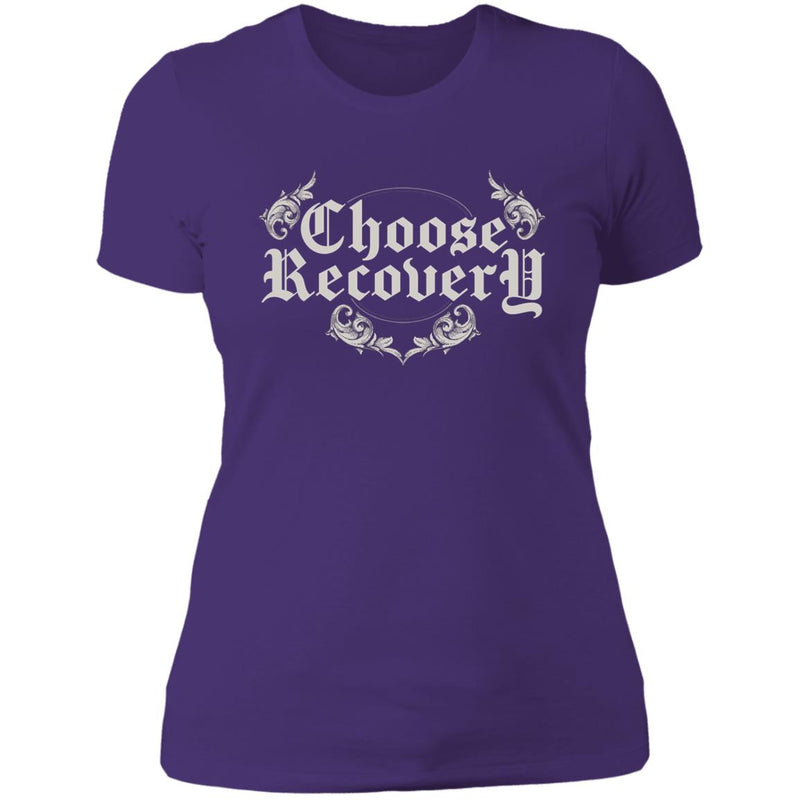 purple Womens Recovery T-Shirt | Inspiring Sobriety | Choose Recovery