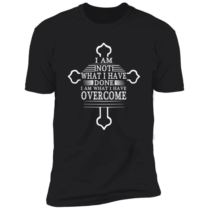 Mens Recovery T-Shirt | Inspiring Sobriety | i am not what i've done i am what i have overcome 