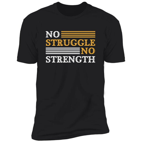 black overcomer encouragement Mens Recovery T-Shirt | Inspiring Sobriety | No Struggle No Strength