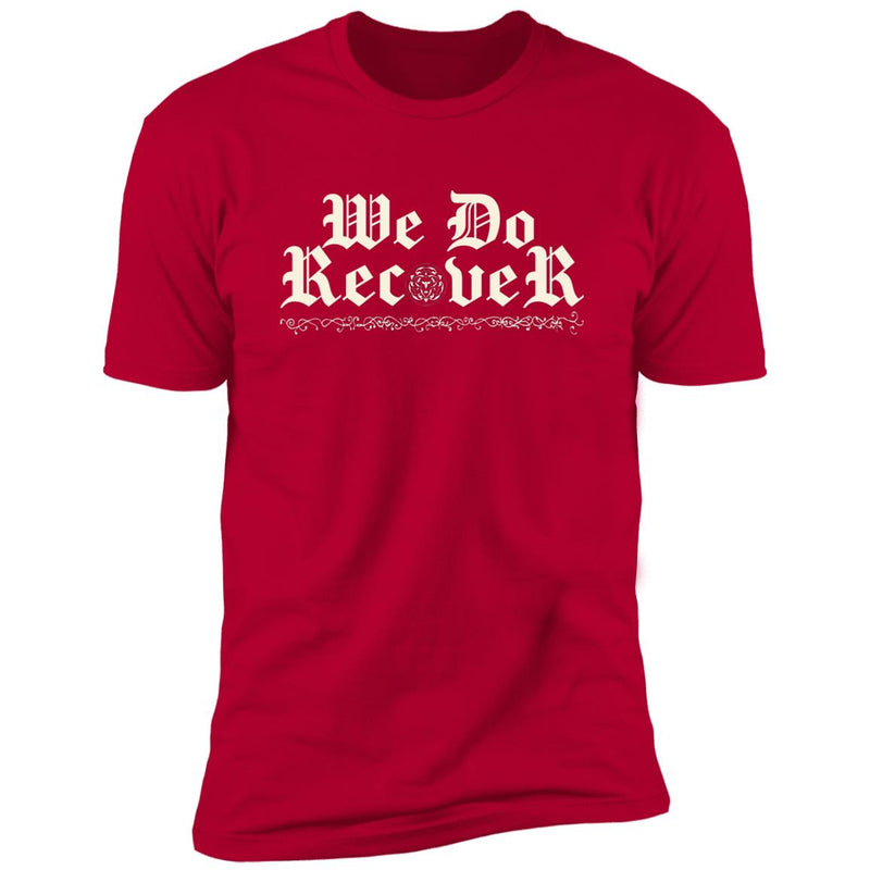 red Mens Recovery T-Shirt | Inspiring Sobriety | We Do Recover