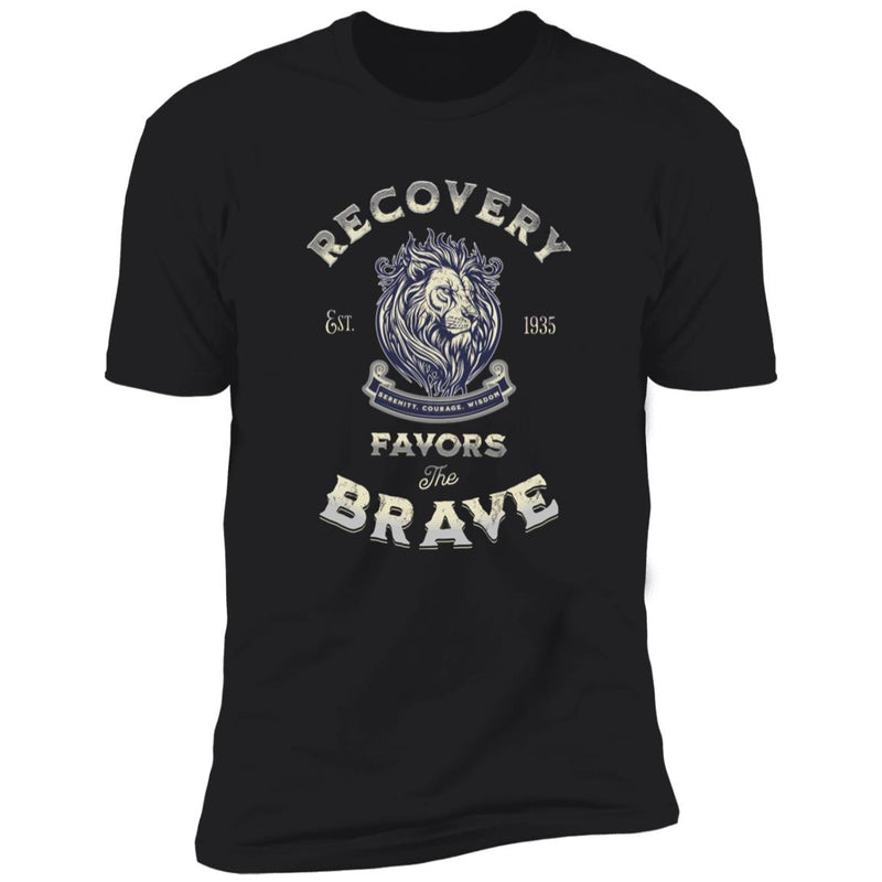 Mens Recovery T-Shirt | Inspiring Sobriety | Recovery Favors The Brave