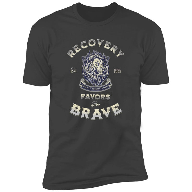Mens Recovery T-Shirt | Inspiring Sobriety | Recovery Favors The Brave
