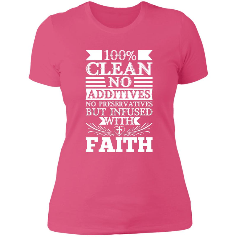 pink Womens Recovery T-Shirt | Inspiring Sobriety | 100% Clean