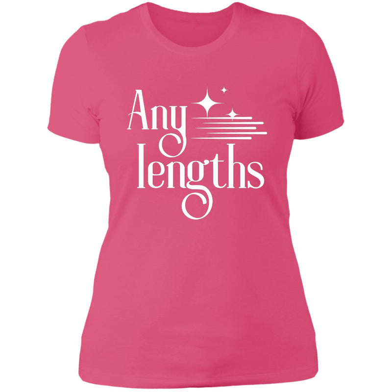 pink Womens Recovery T-Shirt | Inspiring Sobriety | Any Lengths