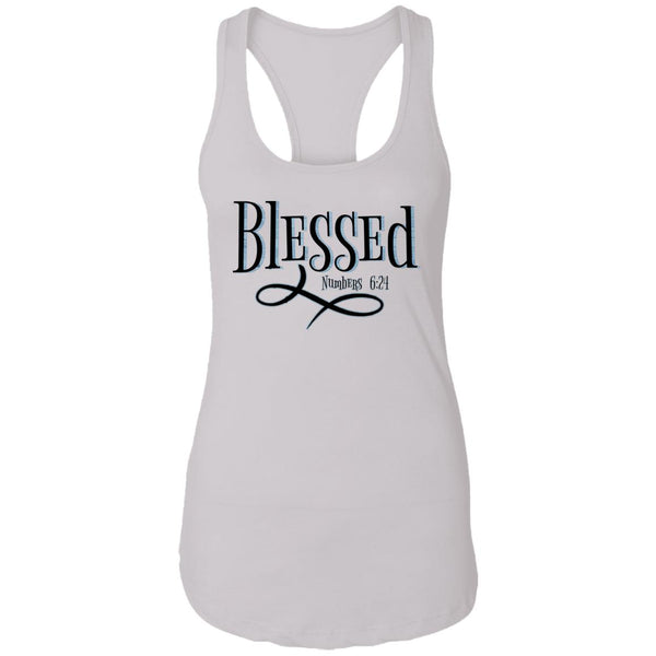 white Womens Bible Verse Tank | Inspiring Sobriety |  Blessed Numbers 6:24