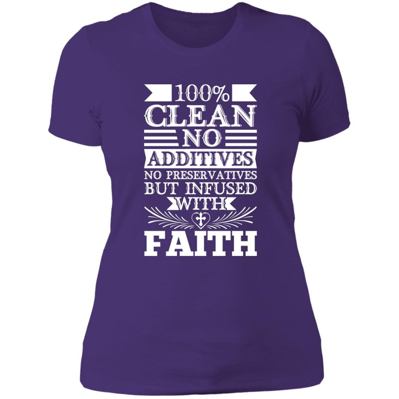 purple Womens Recovery T-Shirt | Inspiring Sobriety | 100% Clean