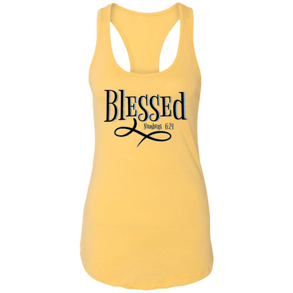 yellow Womens Bible Verse Tank | Inspiring Sobriety |  Blessed Numbers 6:24