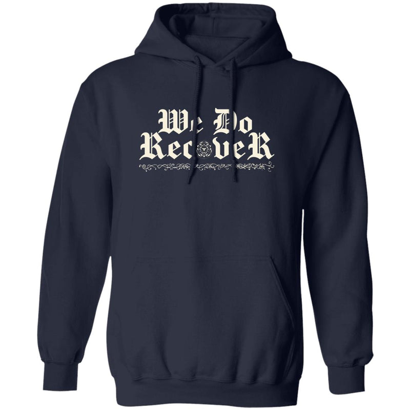 navy blue Addiction Recovery Hoodie | Inspiring Sobriety | We Do Recover