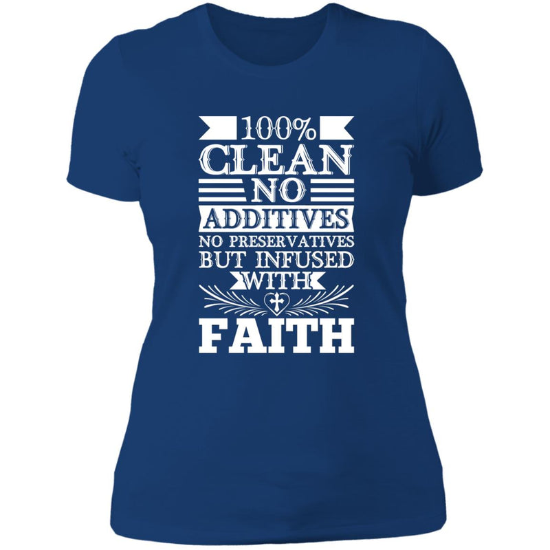 royal blue Womens Recovery T-Shirt | Inspiring Sobriety | 100% Clean