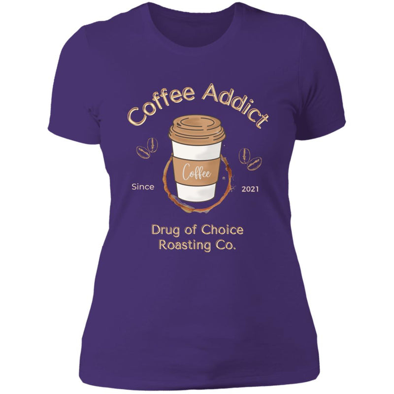 Custom Womens Recovery T-Shirt | Inspiring Sobriety | Coffee Addict