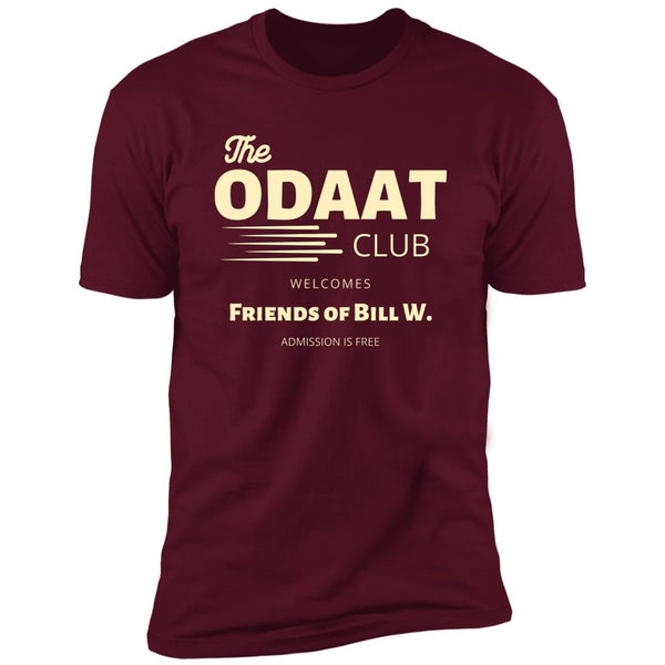 maroon red Mens Recovery T-Shirt | Inspiring Sobriety | The ODAAT Club