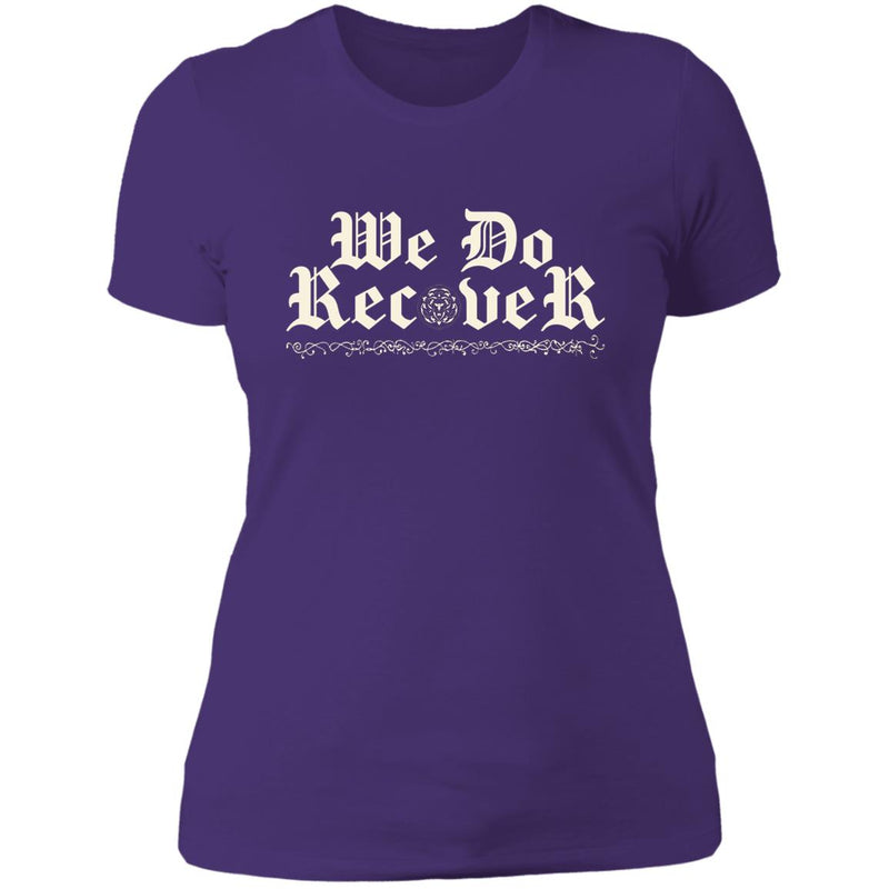purple Womens Recovery T-Shirt | Inspiring Sobriety | We Do Recover