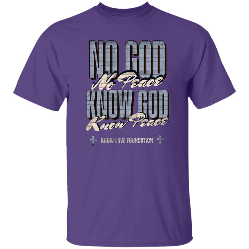 Recovery Unisex T-Shirt | Inspiring Sobriety |  No God No Peace, Know God Know Peace