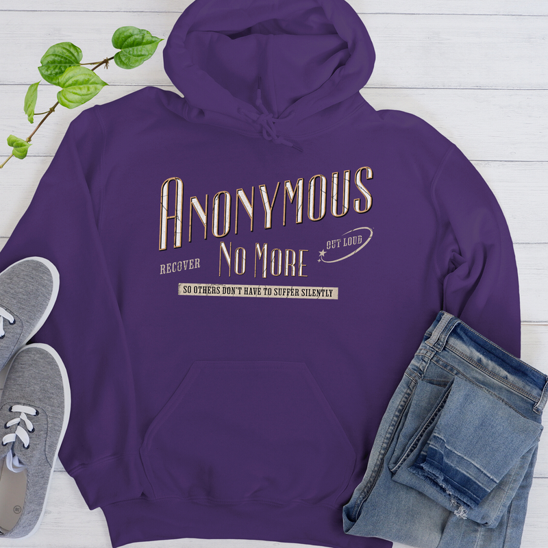 Recovery Hoodie | Inspiring Sobriety |  Anonymous No More , Recover Out Loud