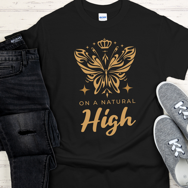 Recovery T-Shirt | Inspiring Sobriety | On a Natural High Butterfly