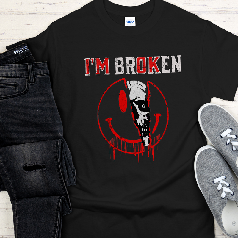 Recovery Unisex T-Shirt | Inspiring Sobriety |  I'm Broken (I'm OK)