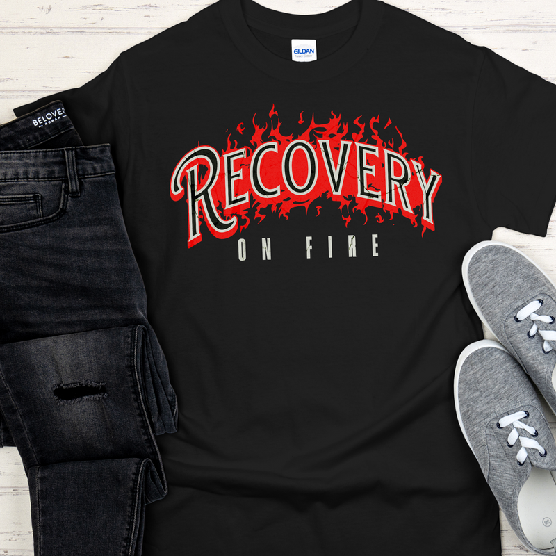 Recovery Unisex T-Shirt | Inspiring Sobriety |  Recovery On Fire