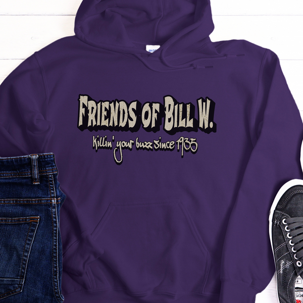 AA Recovery Unisex Hoodie | Inspiring Sobriety | Friends of Bill W. - Killin' Your Buzz Since 1935