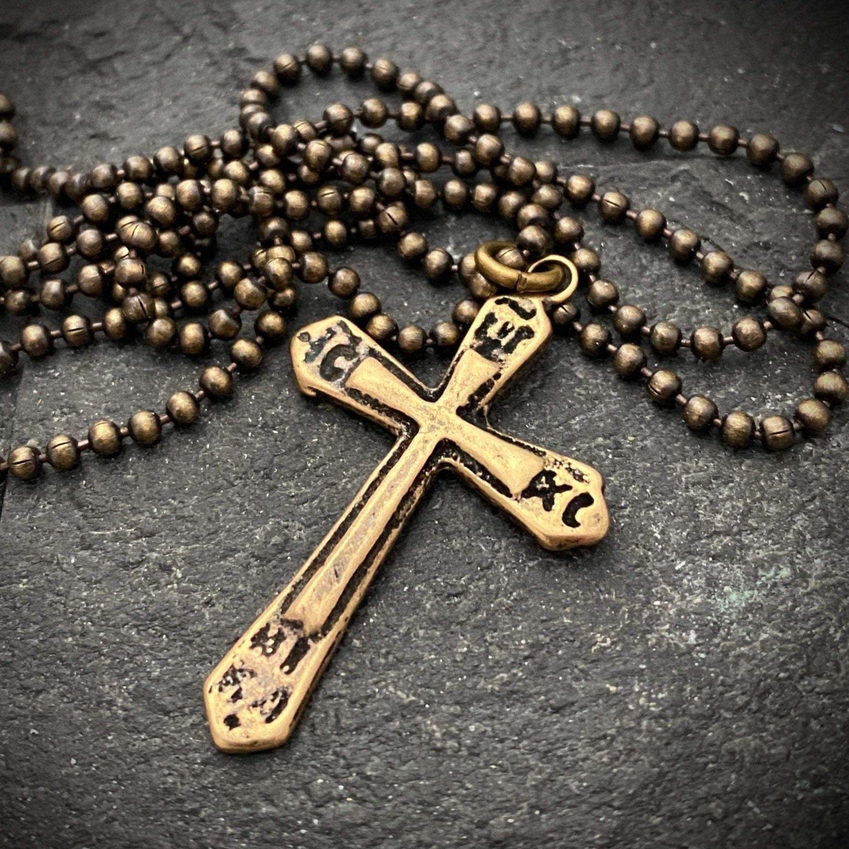 Ancient Antique Bronze Medieval Cross | Inspiring Sobriety
