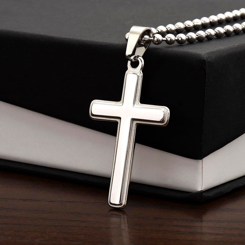 Engravable Cross Necklace | Inspiring Sobriety | The Warrior and The Storm