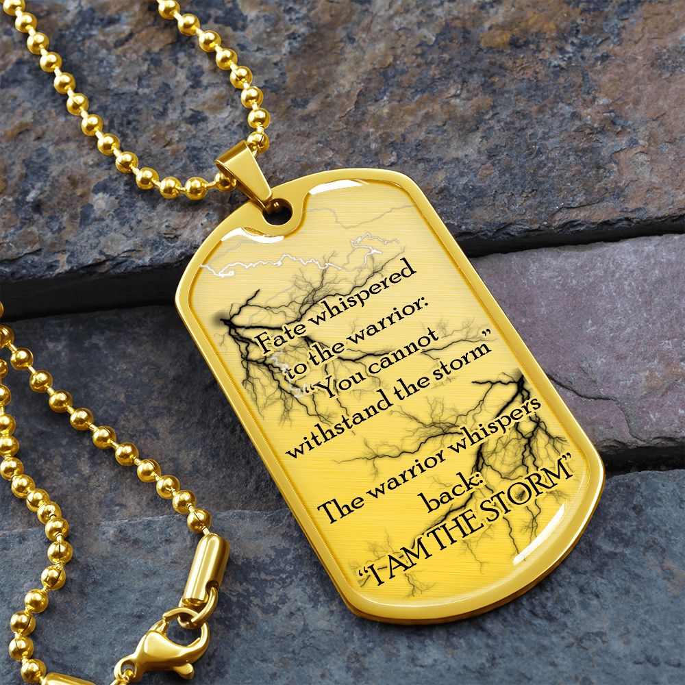 Custom gold hotsell dog tag chain