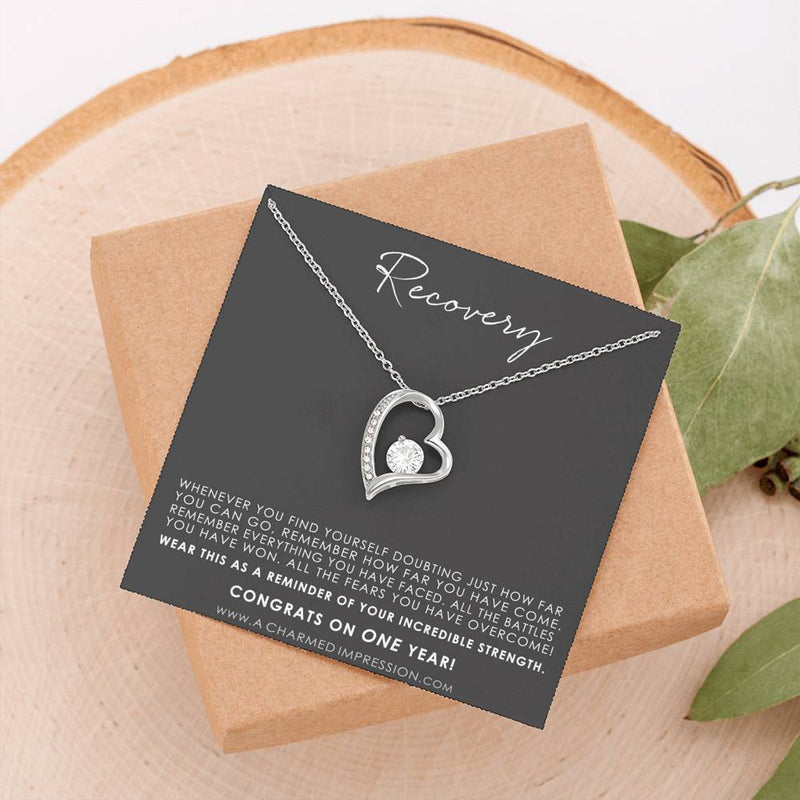 Recovery Gift, Recovery Necklace, Fighter Jewelry, Eating Disorder, NA, AA Gifts, Sobriety Anniversary, Sober Birthday