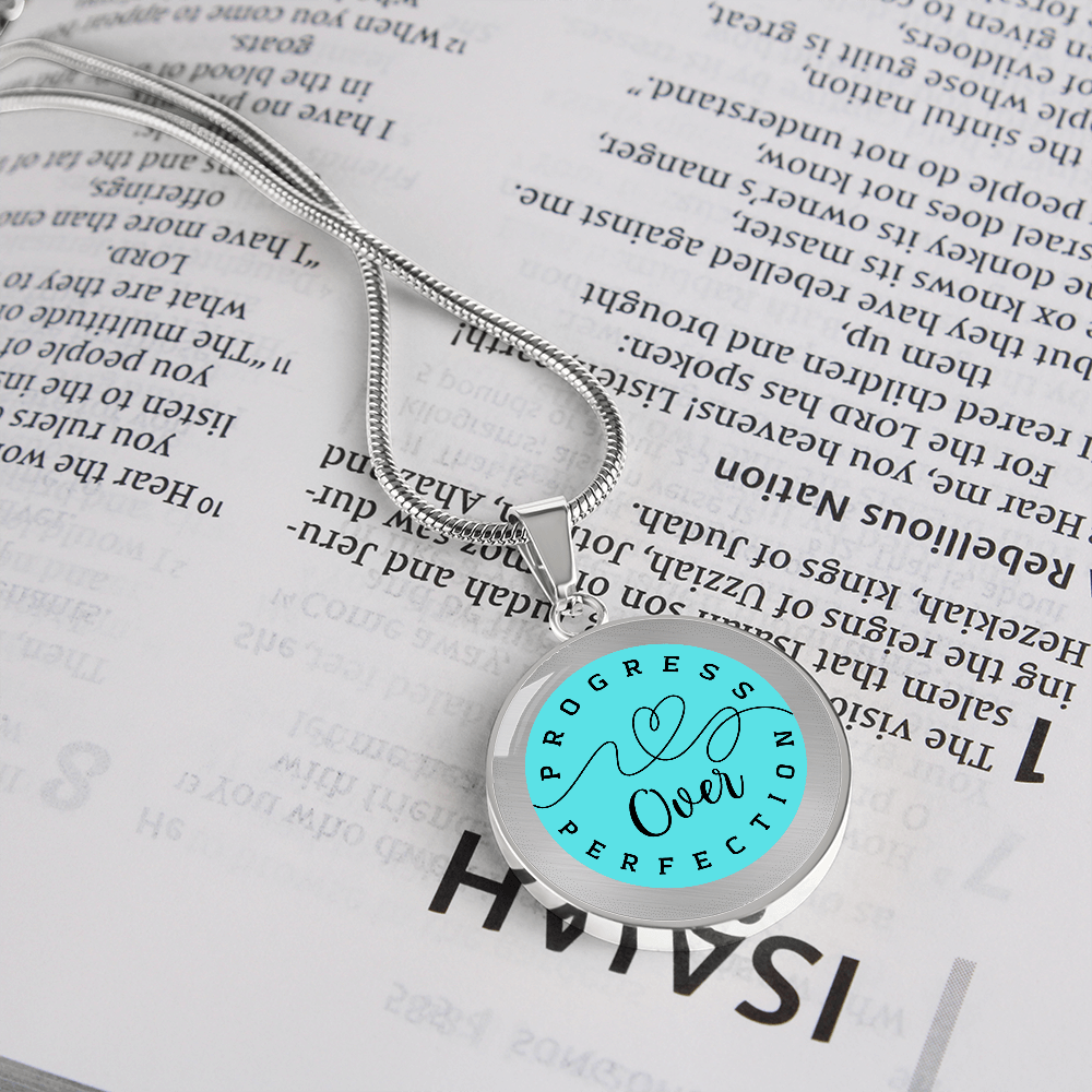 Custom Recovery Necklace | Inspiring Sobriety |  Progress Over Perfection