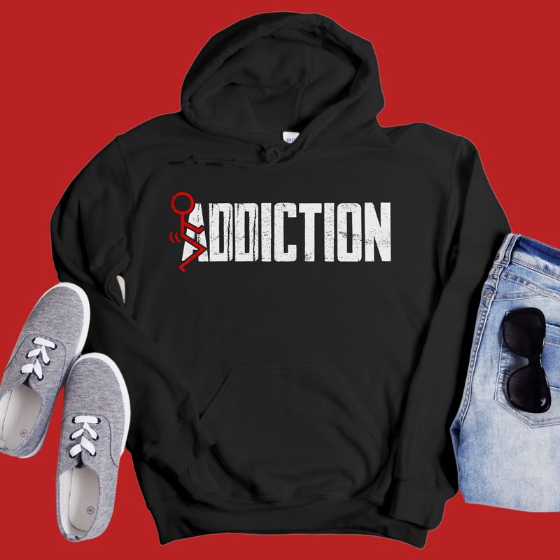 fuck addiction funny pullover Recovery Hoodie | Inspiring Sobriety | F#CK Addiction
