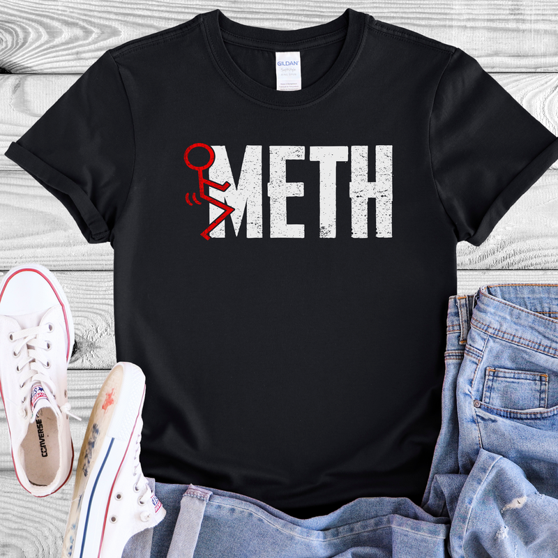 fuck meth fuck drugs Unisex Recovery T-Shirt | Inspiring Sobriety | F#CK Meth