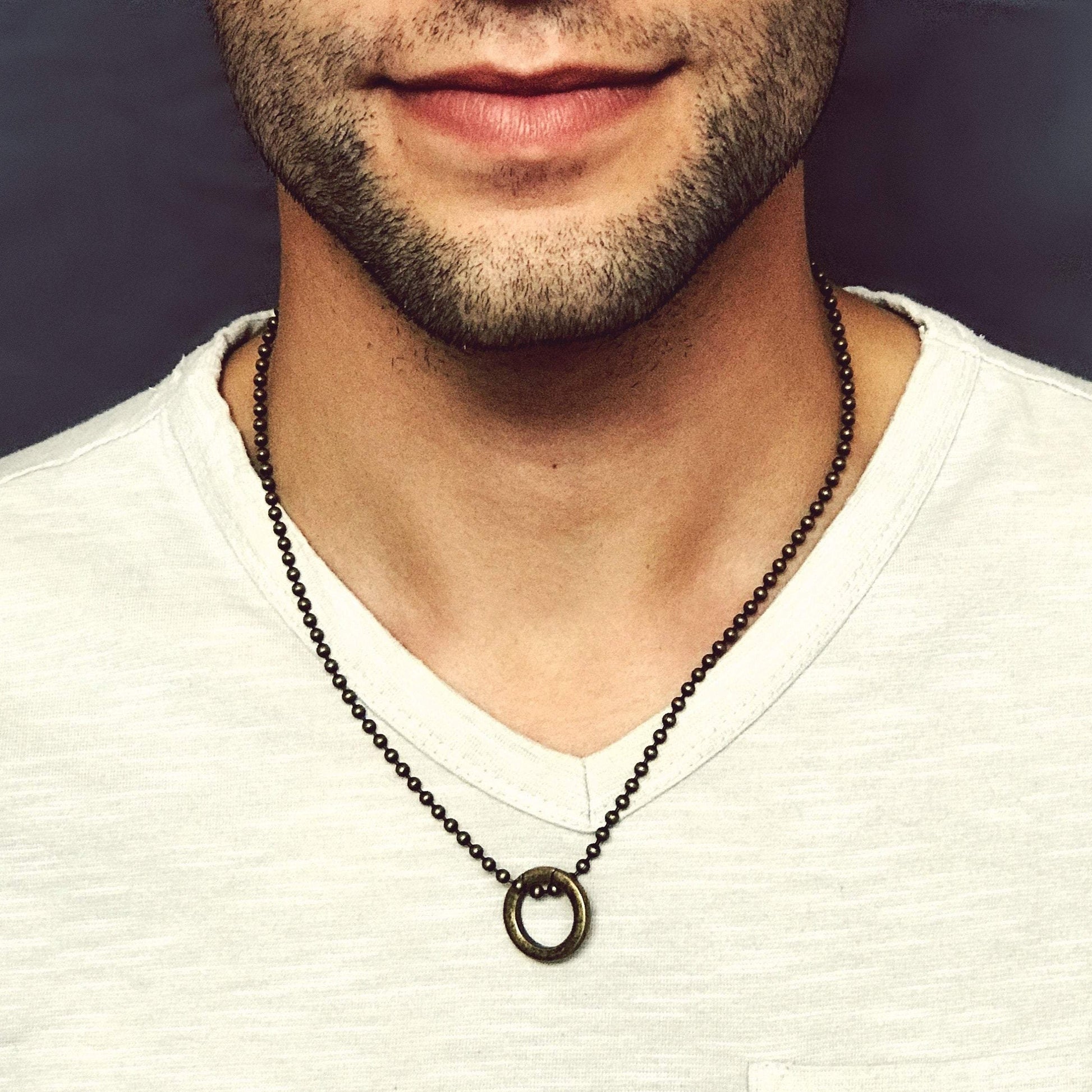 Antique Brass Eternity Necklace | Inspiring Sobriety